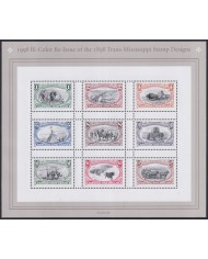 F-EX58073 US USA MNH 1998 SHEET TRANS-MISSISSIPPI STAMPS DESING CENT EXPO.