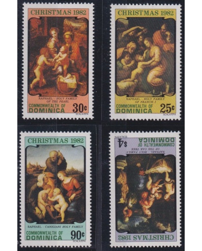 F-EX60940 DOMINICA 1982 MNH CHRISTMAS NAVIDAD RELIGION ART PAINTING RAPHAEL.