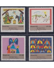 F-EX60941 BRAZIL BRASIL 1982 MNH CHRISTMAS NAVIDAD RELIGION CHILD DRAWING.