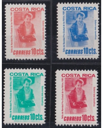 F-EX60942 COSTA RICA 1981 MNH CHRISTMAS NAVIDAD CHILD PRO- CIUDAD DE LOS NIÑOS.