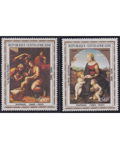 F-EX60946 CENTRAL AFRICA 1982 MNH CHRISTMAS NAVIDAD RELIGION RAPHAEL ART.