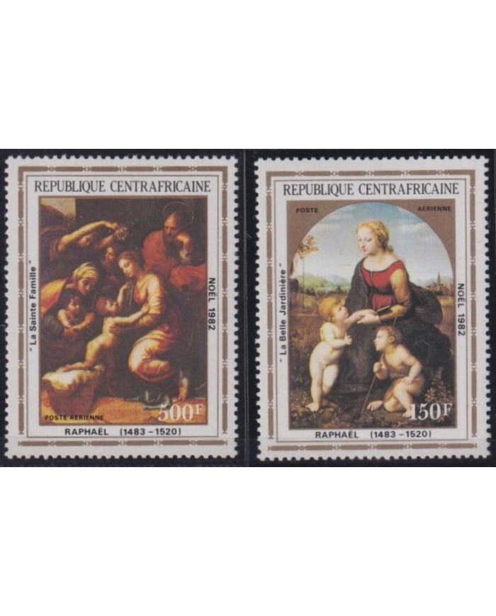 F-EX60946 CENTRAL AFRICA 1982 MNH CHRISTMAS NAVIDAD RELIGION RAPHAEL ART.