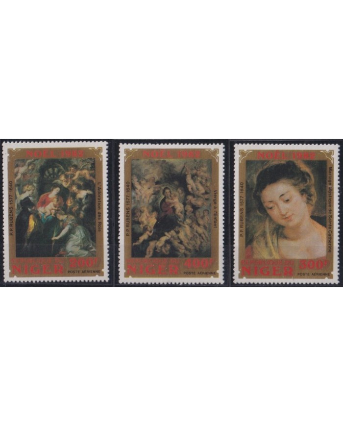 F-EX60951 NIGER 1982 MNH CHRISTMAS NAVIDAD RELIGION ART PAINTING RUBENS.
