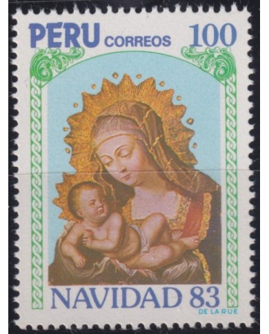 F-EX60953 PERU 1983 MNH CHRISTMAS NAVIDAD RELIGION ART PAINTING.