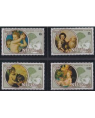 F-EX60956 NIUE 1982 MNH CHRISTMAS NAVIDAD RELIGION ART PAINTING ANGELS.