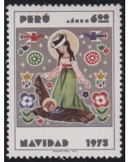 F-EX60960 PERU MNH 1975 CHRISTMAS NAVIDAD DRAWING RELIGION.