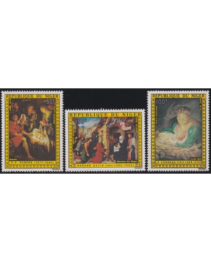F-EX60966 NIGER MNH 1976 CHRISTMAS NAVIDAD ART MADONNA PAINTING RUBENS.