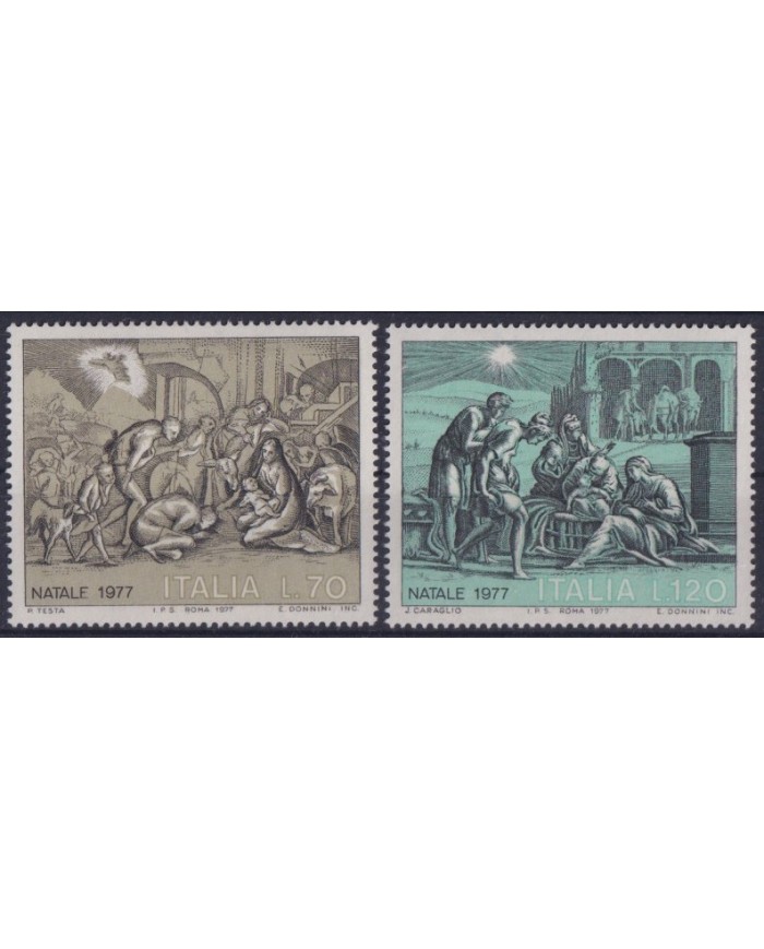 F-EX60968 ITALY ITALIA MNH 1977 CHRISTMAS NAVIDAD ART DRAWING RELIGION.