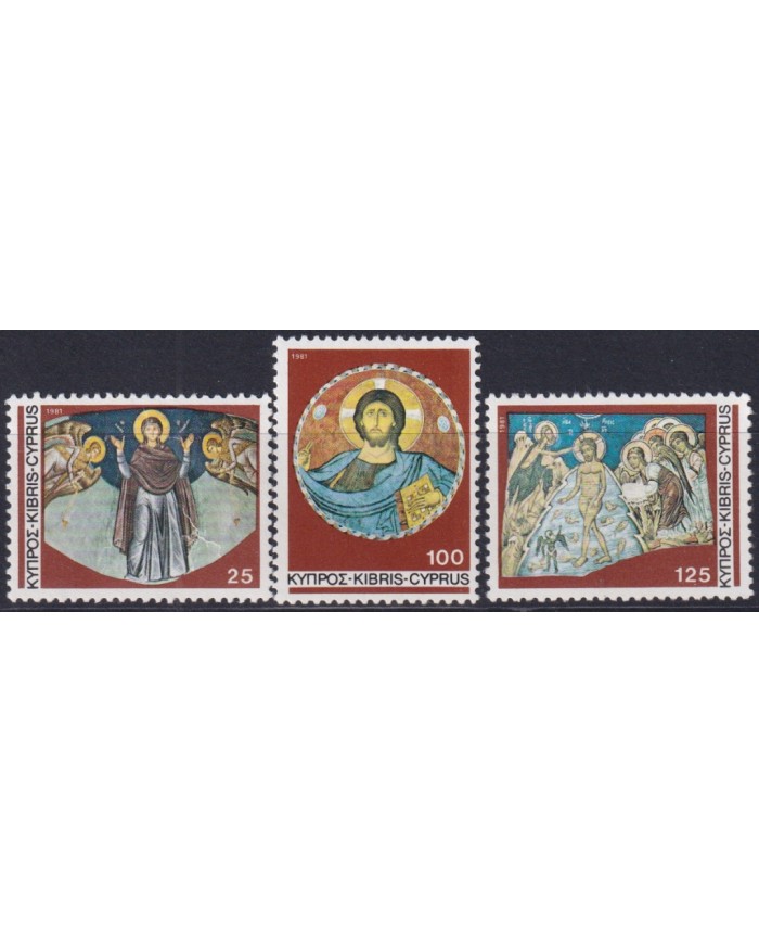 F-EX60980 CYPRUS MNH 1981 RELIGION ART PAINTING CHRIST CHRISTMAS.
