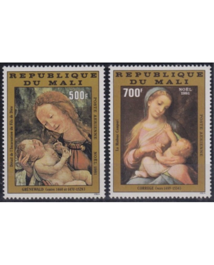 F-EX60989 MALI MNH 1981 CHRISTMAS NAVIDAD ART PAINTING CORREGE GRUNEWALD.