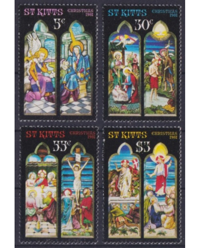 F-EX60990 ST KITTS MNH 1981 CHRISTMAS NAVIDAD ART PAINTING DRAWING.