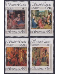 F-EX61000 ST LUCIA MNH 1981 CHRISTMAS NAVIDAD ART PAINTING.