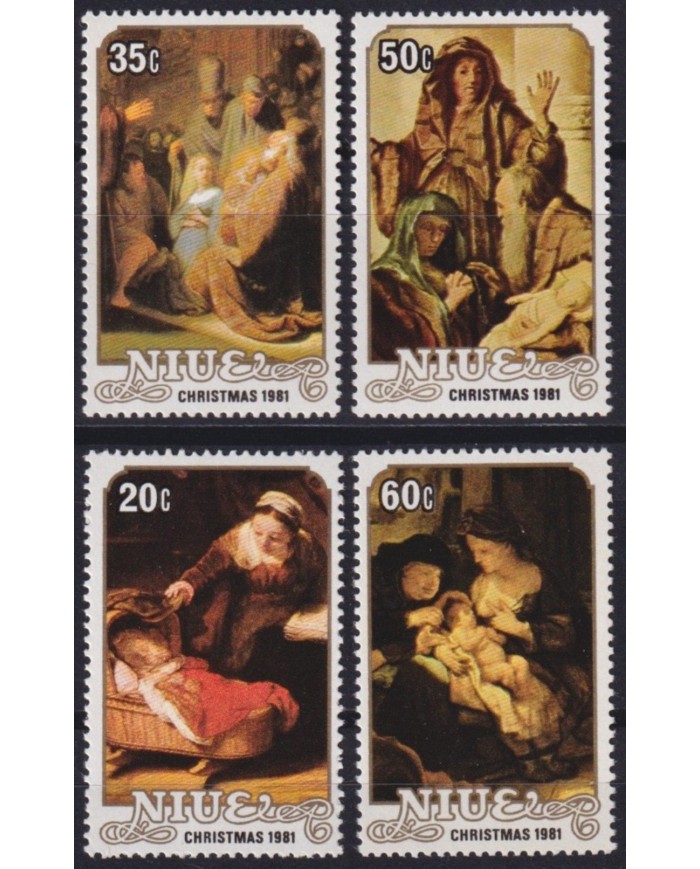 F-EX61007 NIUE MNH 1981 CHRISTMAS NAVIDAD ART PAINTING REMBRANDT.