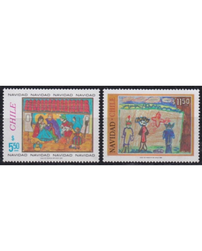 F-EX61008 CHILE MNH 1981 CHRISTMAS NAVIDAD DRAWING.