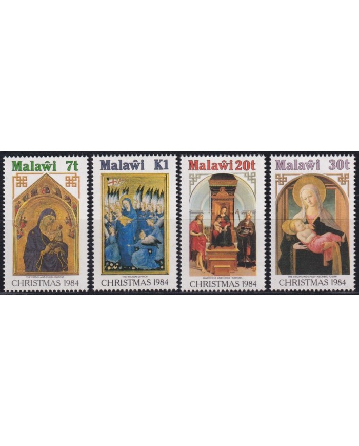 F-EX57416 MALAWI MNH 1984 CHRISTMAS NAVIDAD ART PAINTING MEDIEVAL MADONNA ICONS.