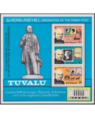 F-EX60089 TUVALU IS MNH 1979 SHEET ROWLAND HILL CENTENARY OF STAMPS.