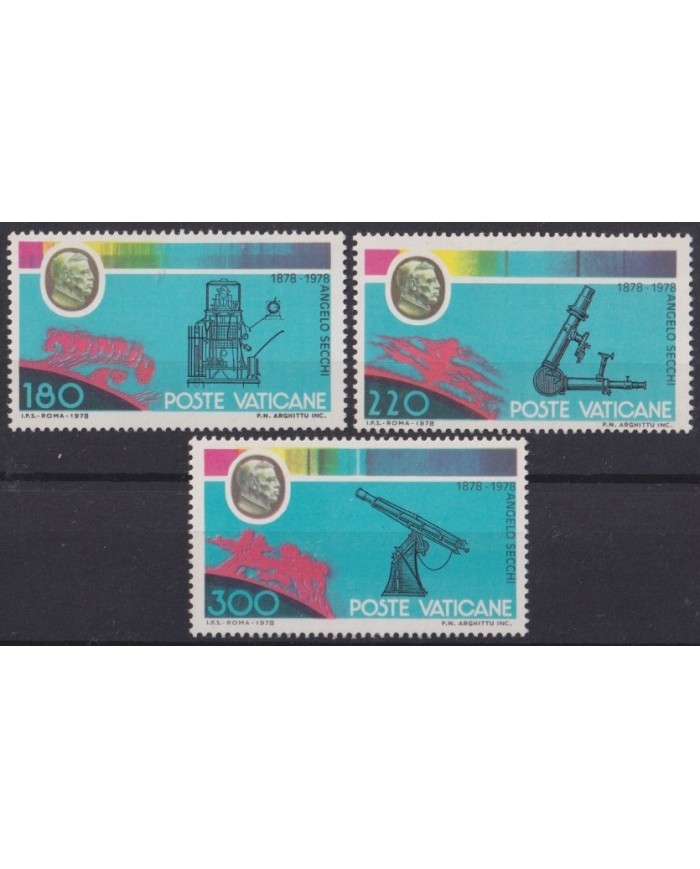 F-EX60317 VATICAN CITY MNH 1978 ANGELO SECCHI INSTRUMENTS SPACE COSMOS.