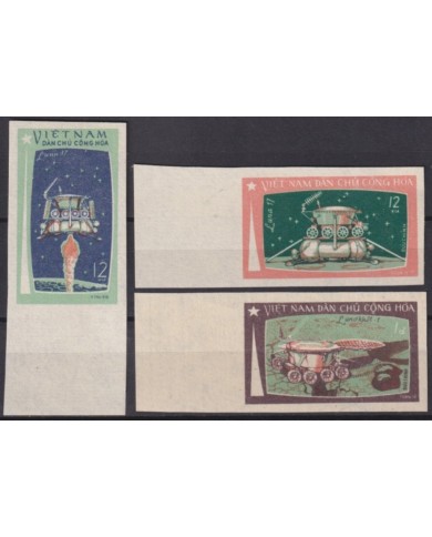 F-EX60321 VIETNAM 1971 MNH IMPERF FLIGHT OF MOON PLANET SPACE COSMOS.