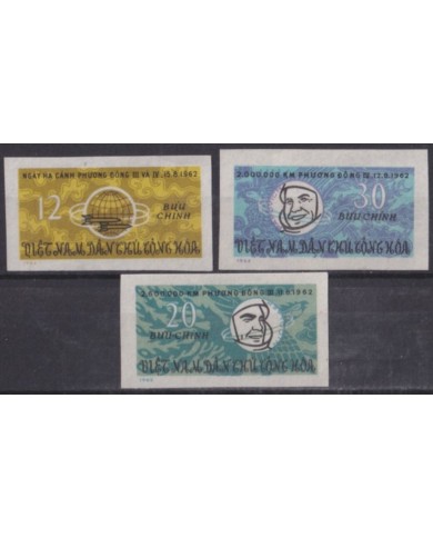 F-EX59753 VIETNAM NO GUM 1963 IMPERF ASTRONAUTICS SPACE COSMOS.