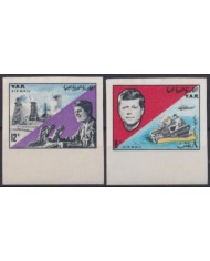 F-EX59760 YEMEN 1965 MNH IMPERF PRESIDENT KENNEDY TELECOMMUNICATIONS SPACE COSMOS.