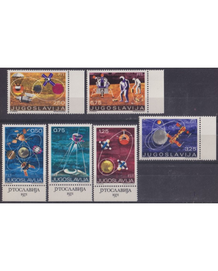 F-EX60327 YUGOSLAVIA 1971 MNH SATELLITE SPACE EXPLORATION COSMOS.