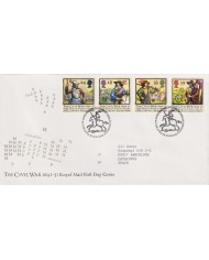 F-EX59024 UK ENGLAND FDC EDINBURGH 1992 CIVIL WAR SOLDIER & ARMY.