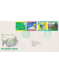 F-EX59027 UK ENGLAND FDC EDINBURGH 1992 SAVE THE WORLD ECOLOGISM GREEN ISSUE.