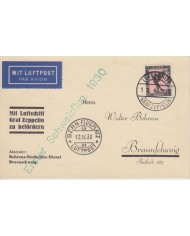 F-EX61015 GERMANY 1930 COVER ZEPPELIN FLIGHT TO SWITZERLAND.