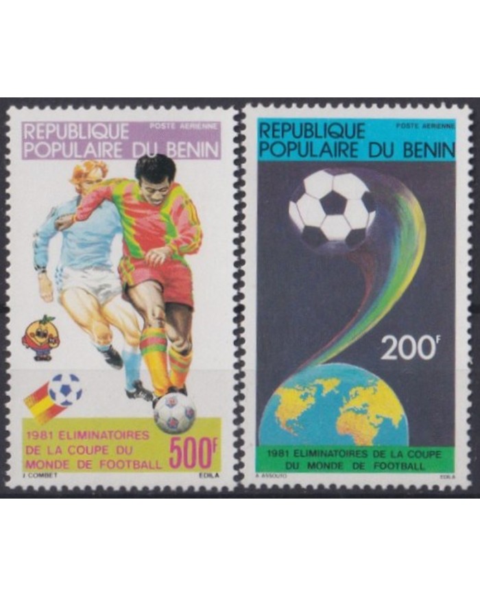 F-EX61038 BENIN MNH 1981 SPAIN SOCCER FOOTBALL WORLD CUP.