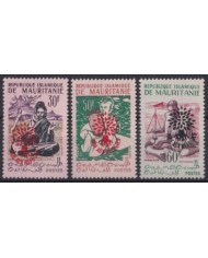 F-EX57691 MAURITANIE MH 1962 TREE OVEPRINT REFUGEE PLANTS.
