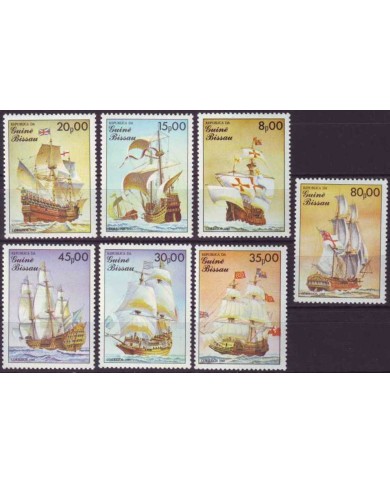 F-EX61039 GUINE-BISSAU COMPLETE SET MNH 1985 DISCOVERY SHIP BARCOS DESCUBRIMIENTO.
