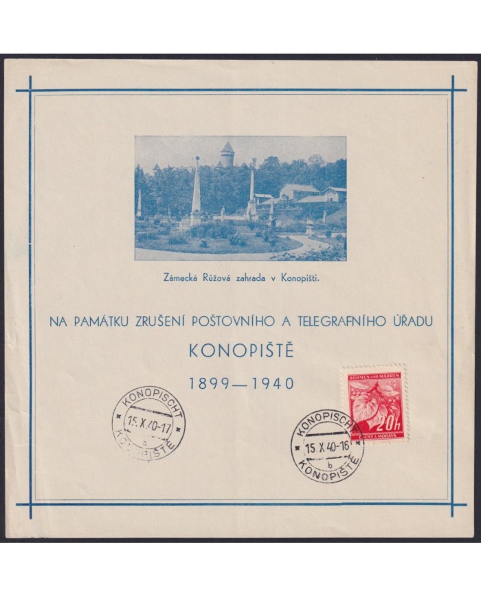 F-EX58005 BOHEMIA & MORAVIA CZECHOSLOVAKIA WWII 1940 GERMANY OCCUPATION CANCEL.