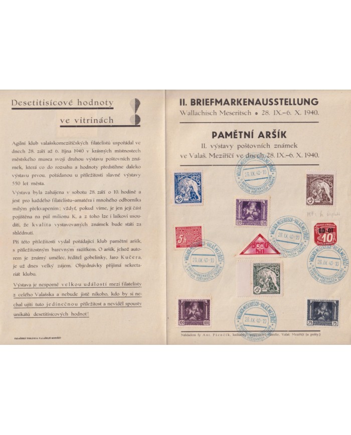 F-EX58006 BOHEMIA & MORAVIA CZECHOSLOVAKIA WWII 1940 GERMANY OCCUPATION CANCEL.