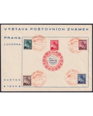 F-EX58389 BOHEMIA & MORAVIA CZECHOSLOVAKIA WWII 1940 GERMANY OCCUPATION BICOLOR