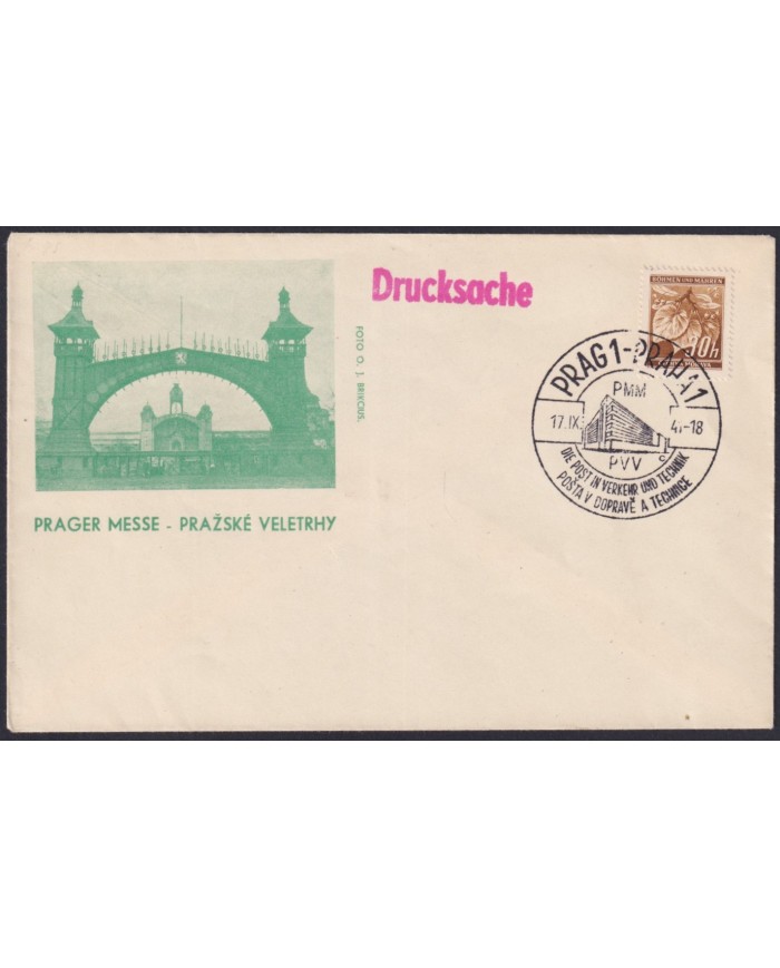 F-EX58398 BOHEMIA & MORAVIA CZECHOSLOVAKIA WWII 1941 GERMANY OCCUPATION CANCEL.