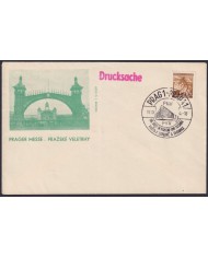 F-EX58398 BOHEMIA & MORAVIA CZECHOSLOVAKIA WWII 1941 GERMANY OCCUPATION CANCEL.