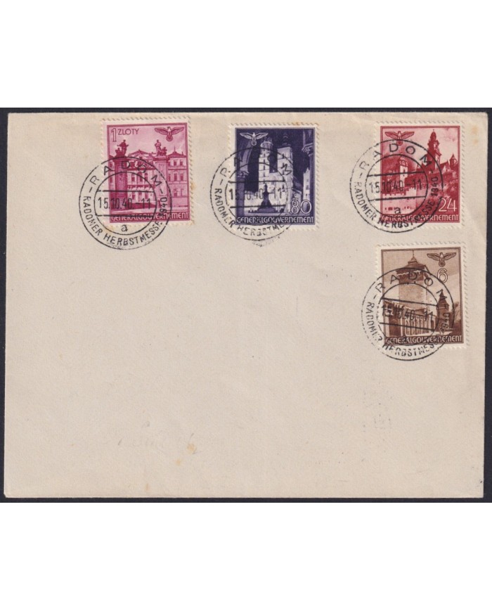 F-EX58402 POLAND GENERAL GOVERNMENT KRAKOW WWII 1943 GERMANY OCCUPATION CANCEL.
