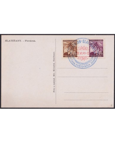 F-EX58875 BOHEMIA & MORAVIA CZECHOSLOVAKIA WWII 1941 GERMANY OCCUPATION BICOLOR