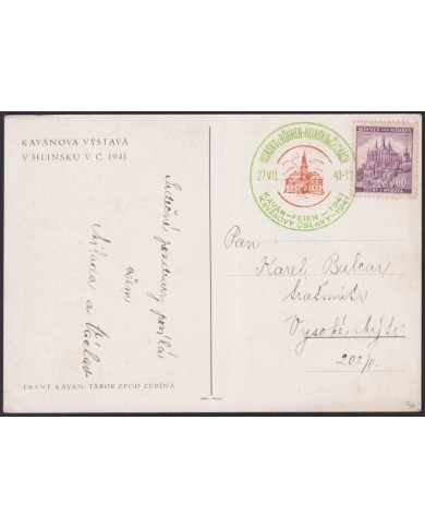 F-EX58924 BOHEMIA & MORAVIA CZECHOSLOVAKIA WWII 1941 GERMANY OCCUPATION BICOLOR