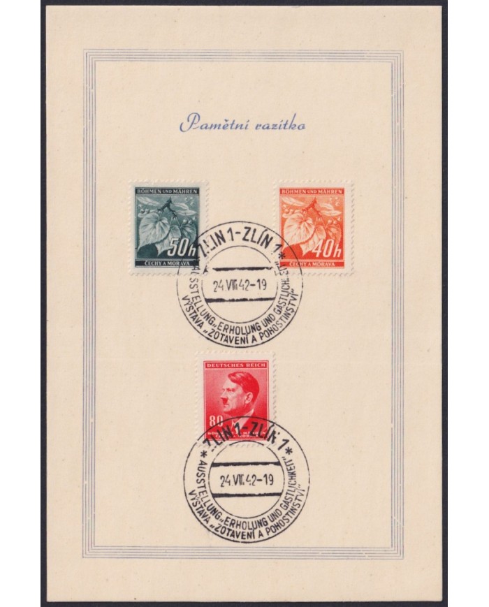 F-EX58929 BOHEMIA & MORAVIA CZECHOSLOVAKIA WWII 1942 GERMANY OCCUPATION CANCEL.
