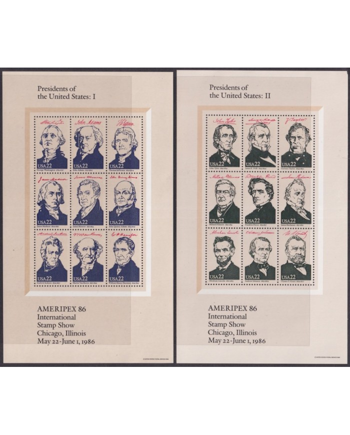 F-EX59836 USA US MNH 1976 PRESIDENT SHEET.