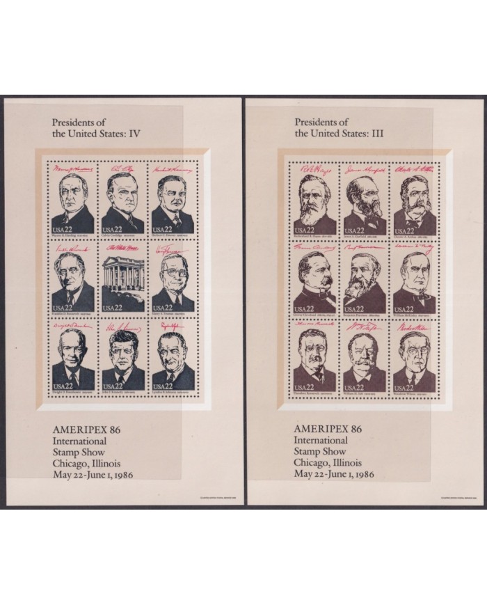 F-EX59836 USA US MNH 1976 PRESIDENT SHEET.