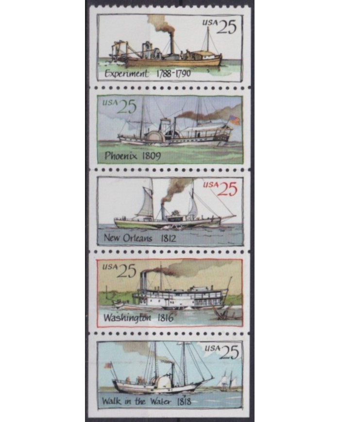 F-EX61086 USA US MNH 1989 STEAMBOAT SHIP.