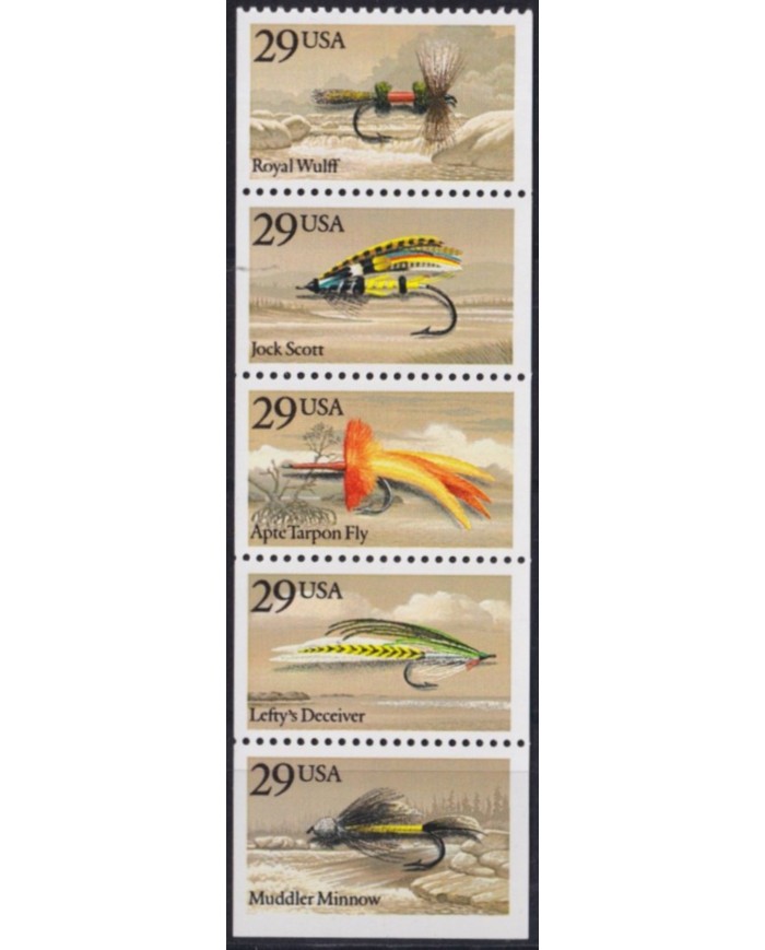 F-EX61097 USA US MNH 1991 FISHING FLIES.