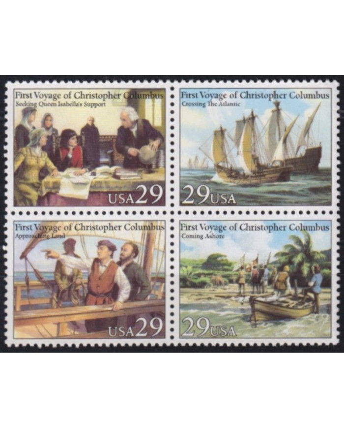 F-EX61303 USA US MNH 1992 FIRST VOYAGE OF COLUMBUS SHIP.