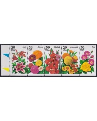 F-EX61322 USA US MNH 1993 FLOWERS FLORES LILY GLADIOLA ROSE ZINIA TRIP.