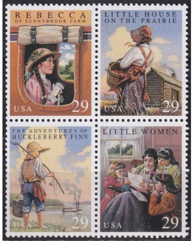 F-EX61326 USA US MNH 1993 YOUNG LITERATURE REBECCA HUCLEBERRY FINN.