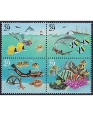 F-EX61328 USA US MNH 1994 MARINE WILDLIFE FISH DOLPHINS SHIP.