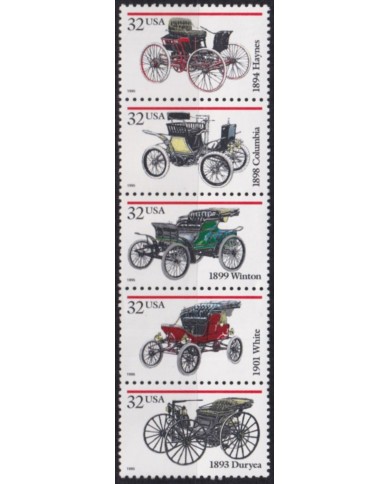 F-EX61338 USA US MNH 1995 OLD CLASSIC AUTOMOVILE CAR HAYNES WINTON DURYEA.
