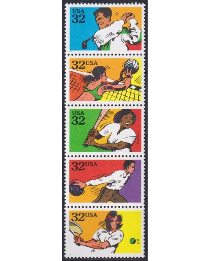 F-EX61341 USA US MNH 1995 SPORT GOLF VOLLEYBALL BASEBALL TENNIS.